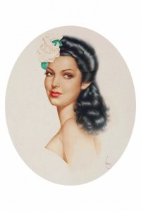 Linda-Darnell-watercolor-on-paper-16-x-13-in
