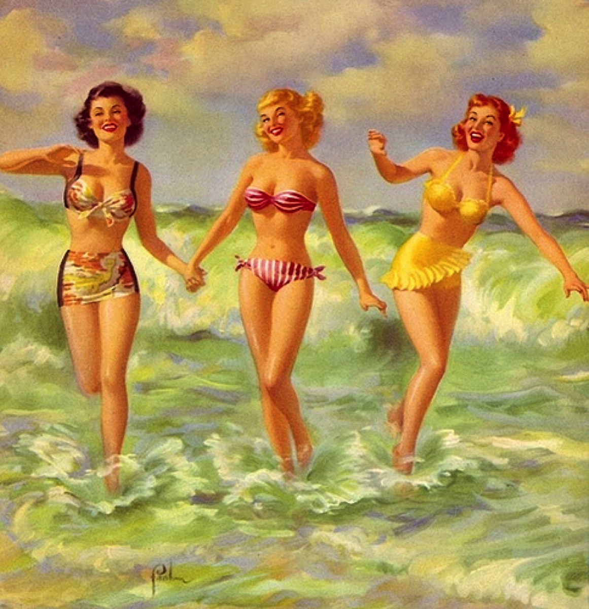 Прикольные картинки с девчулями. Пин ап три девушки. Картина четыре подружки. Веселые девушки летом. Картина девушка на пляже.